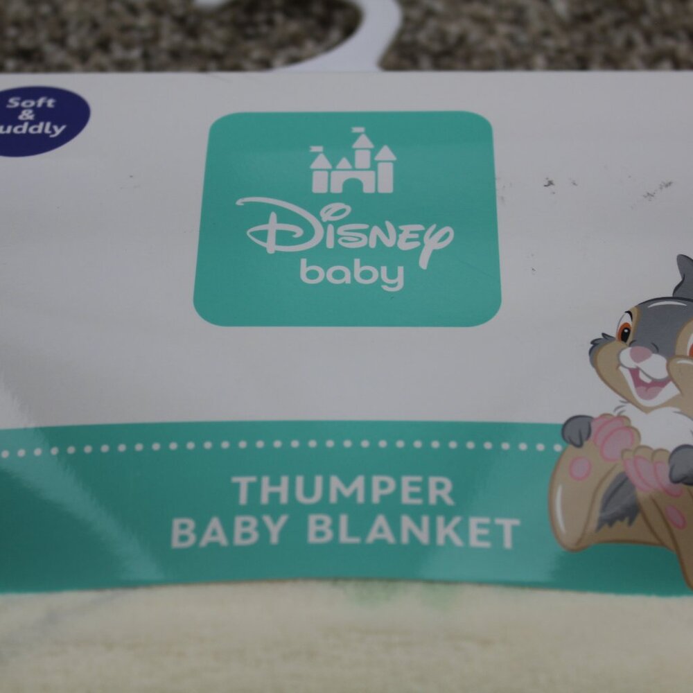 Disney Baby Thumper Blanket Yellow Leaves Fleece Bambi Soft Unisex NWT RARE - Picture 3 of 4